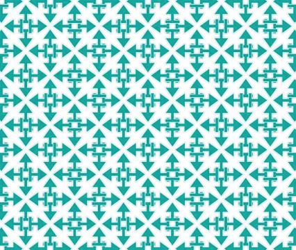 Arrows starshaped pattern emerald Illustrazione stock