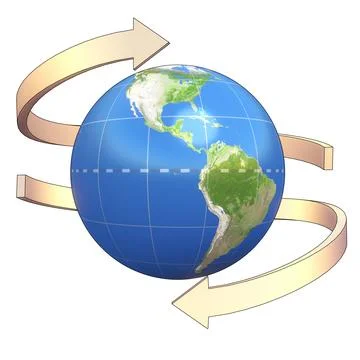 Arrows surrounding globe Stock Illustration