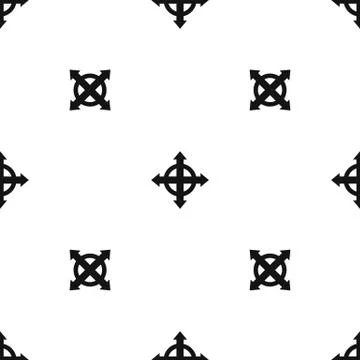 Arrows target pattern seamless black Stock Illustration