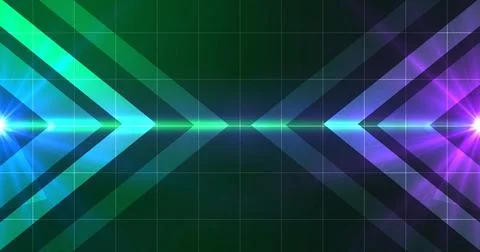 Arrows technology digital hud creative bg. Display interface moving arrow f.. Illustrazione stock