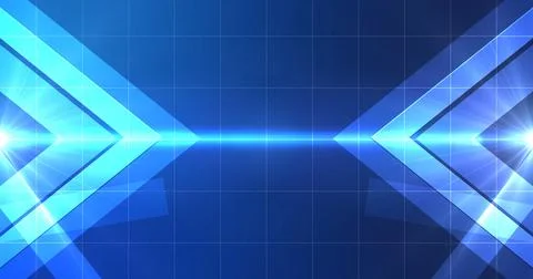 Arrows technology digital hud creative bg. Display interface moving arrow f.. Illustrazione stock