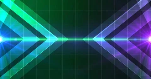 Arrows technology digital hud creative bg. Display interface moving arrow f.. Illustrazione stock
