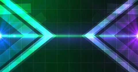 Arrows technology digital hud creative bg. Display interface moving arrow f.. Stock Illustration