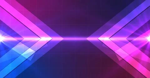 Arrows technology digital hud creative bg. Display interface moving arrow f.. Stock Illustration