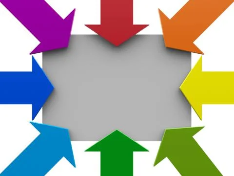 Arrows template, isolated on white Stock Illustration