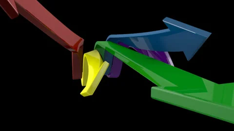 Arrows Transition with Alpha Stock Footage 22870067