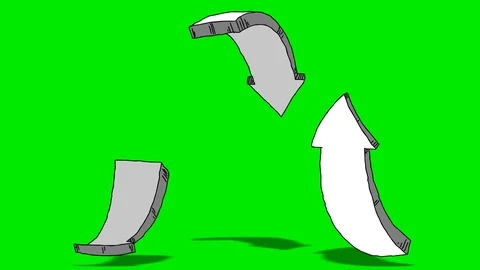 Arrows twirling and rounding. Video stock 102380804