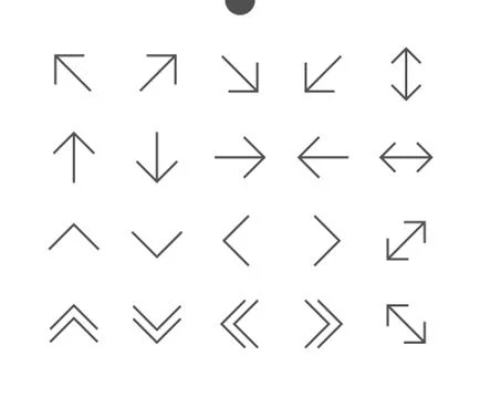 Arrows UI Pixel Perfect Well-crafted Vector Thin Line Icons 48x48 Ready for Stock Illustration