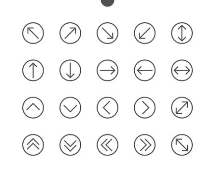 Arrows UI Pixel Perfect Well-crafted Vector Thin Line Icons 48x48 Ready for Stock Illustration