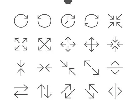 Arrows UI Pixel Perfect Well-crafted Vector Thin Line Icons 48x48 Ready for 스톡 일러스트