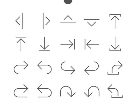 Arrows UI Pixel Perfect Well-crafted Vector Thin Line Icons 48x48 Ready for Stock Illustration