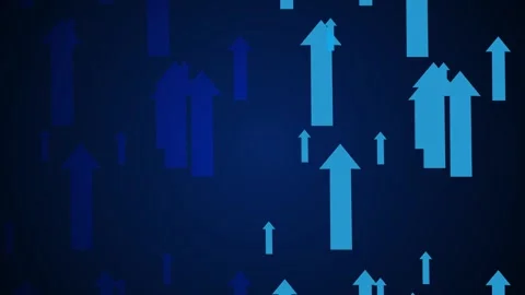 Arrows of varying sizes pointing upward gradient background animation Vidéo 335099220