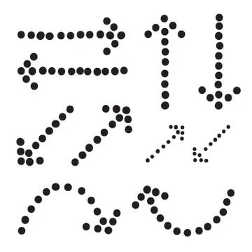 Arrows vector hand drawn set icons illustration. Stock Illustration