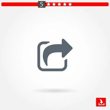 Arrows vector icon Stock Illustration