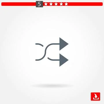 Arrows vector icon Illustrazione stock