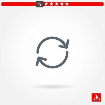 Arrows vector icon Illustrazione stock