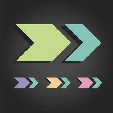 Arrows Vector Modern flat design vector arrows in various colors Copyright... 写真素材