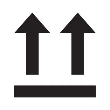 Arrows of vertical position of the load vector icon flat isolated Stock Illustration