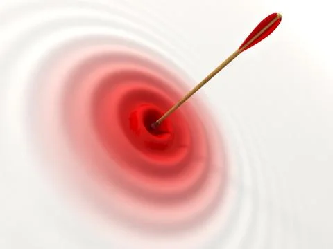 Arrows in the wall Stock Illustration