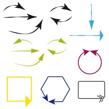 Arrows on white background Stock Illustration