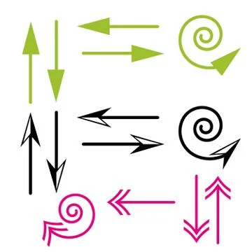 Arrows on white background Stock Illustration