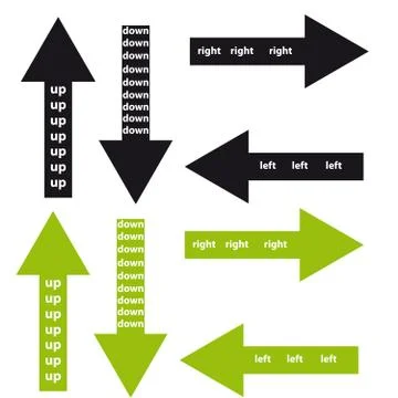 Arrows on white background Stock Illustration