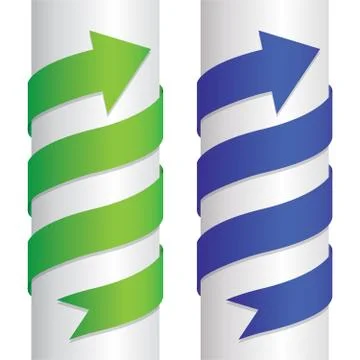 Arrows wrapped around the pillar Stock-Illustration