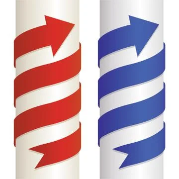 Arrows wrapped around the pillar Stock Illustration