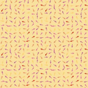 Arrows on yellow background seamless vector pattern Illustrazione stock