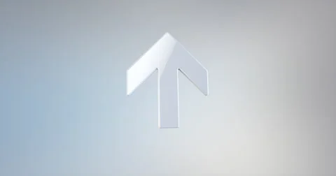 ArrowUp White 3d Icon Stock Footage 67353316