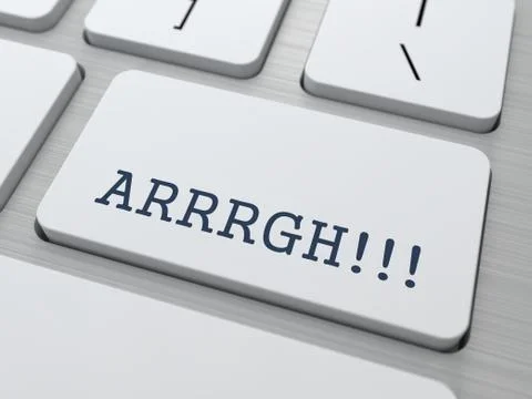 Arrrgh Button on Modern Computer Keyboard. Stock Illustration