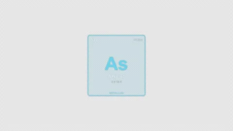 Arsenic As Periodic Table Element Tile Labeled Animation Video Overlay Alpha 4K Stockbeeldmateriaal 339370052