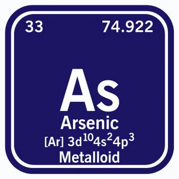 Arsenic Periodic Table of the Elements Vector illustration eps 10 Stock Illustration