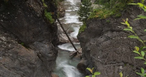 Arshan Mountain River Water in a mountain river like foam, long exposure Stock Footage 123366543