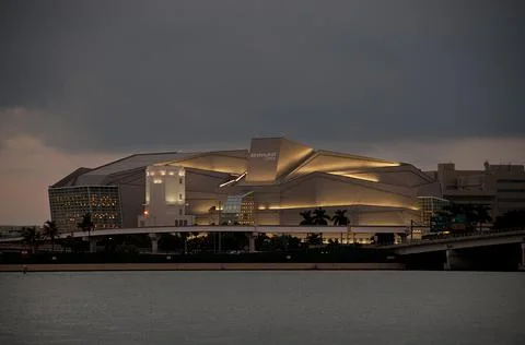 Arsht Perf Arts Ctr at duskCHI 1505 Stock Photos