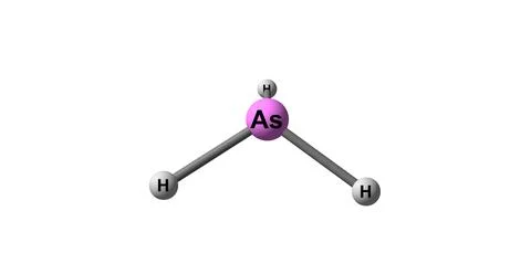 Arsine molecular structure isolated on white Stock Illustration