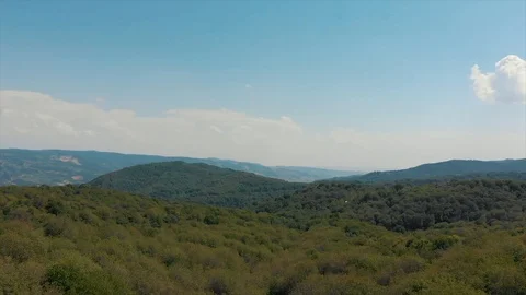 Arslanbob Large Wild Walnut Forest in Jalal-abad. Arial Dron Shoot. Stock Footage 97290975