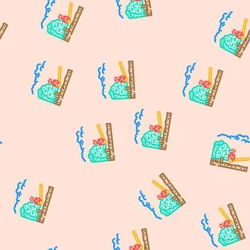 Arson forest wildfire disaster vector seamless pattern Illustrazione stock