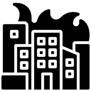 Arson icon, Protest related vector Stock Illustration