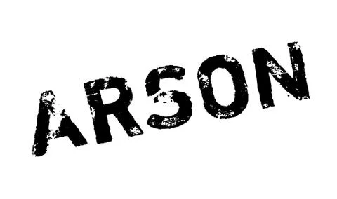 Arson rubber stamp Stock Illustration