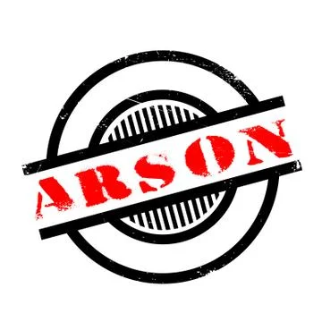 Arson rubber stamp Stock Illustration