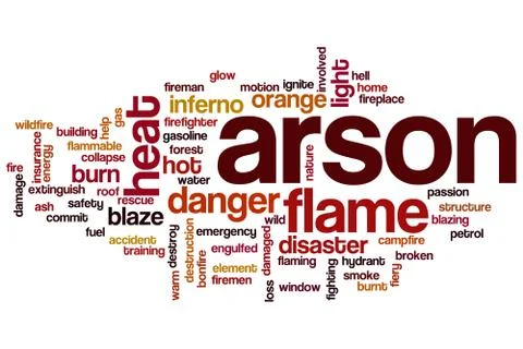 Arson word cloud イラスト素材