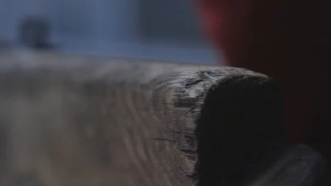 Arsty Lego Lineup On Railing With Walker 2 Stock Footage 109382113