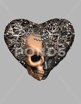 Art; 3D graphics; digital graphics; CG; creative; Jewel; woman; mysticism Stock Illustration
