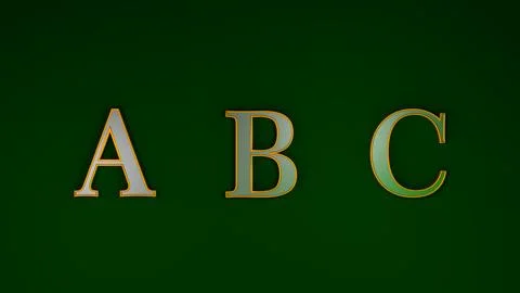 Art 3d rendering containing the A B C Stock Illustration