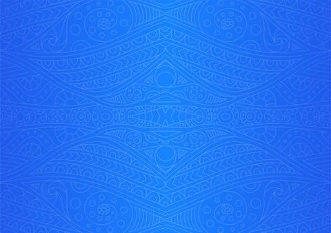 Art with abstract blue linear seamless pattern Stock Illustration