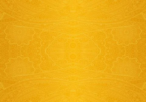 Art with abstract eastern linear seamless pattern Stock Illustration