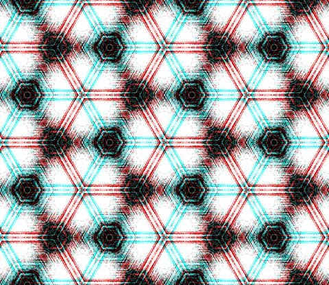Art abstract glitch texture background with kaleidoscope effect Stockillustratie