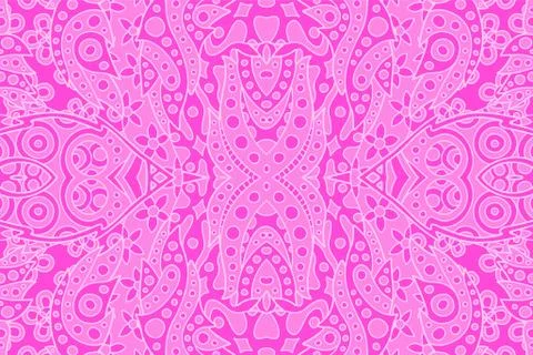 Art with abstract seamless oriental pink pattern Stock Illustration
