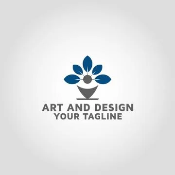 Art and design Vector logo design template idea Stock Illustration